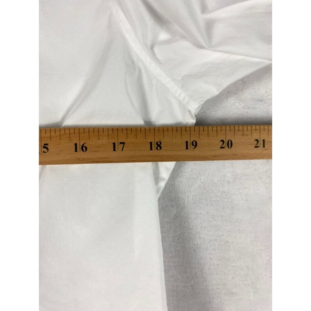 Ralph Lauren Black Label Shirt Women Sz 10 White Pleats Old Money Quiet Luxury - Picture 8 of 14